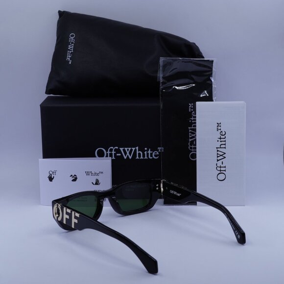 Off-White OERI124 FILLMORE 1055 Rectangle Sunglasses – Black/Green - Picture 7 of 12